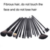 18 PCS / Set Black Makeup Brush Set Loose Powder Brush Makeup Tool