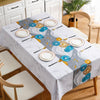 PVC Waterproof Oil-proof Embroidery Yarn Tablecloth, Size: 140x200cm(Flowing Time Gray)