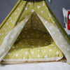 Yellow Canvas Pet Tent Bed for Cats & Small Dogs (40x40x50cm)