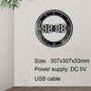 DS-3688L Living Room 3D Wall Clock Big Screen LED Electronic Clock, Colour: Black+Green