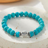 S2203-12 Cross Women Beaded Bracelet Turquoise Ethnic Style Charm Jewelry
