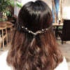 Women Fashion Headbands Crystal Alloy Hairbands Back Holder(Drainage drill)