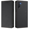 For Samsung Galaxy Note10 RC01 Dual-Folded Magnetic Suction RFID Leather Phone Case(Black)