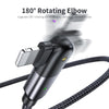 FXCL-WY0G 2.4A USB to 8 Pin 180 Degree Rotating Elbow Charging Cable, Length:1.2m(Grey)