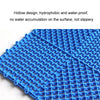 30x30cm Bathroom Floor Mats Non-slip Hydrophobic PVC Hollow Dirt-resistant Foot Mats(Light Blue)