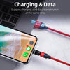 1m 3A Output 3 in 1 USB to 8 Pin + USB-C / Type-C + Micro USB 540 Degree Rotating Magnetic Data Sync Charging Cable(Black)