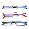 Lightweight Anti-blue Light Presbyopic Glasses Senior Clear Glasses With Case, Degree: 4.00(Red)
