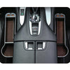 Car Central Control Seat Gap Storage Box with Dual USB Ambient Lights, Color: Suede Black Co-pilot