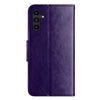 For Samsung Galaxy A56 5G Butterfly Flower Pattern Flip Leather Phone Case(Dark Purple)