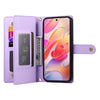 For Samsung Galaxy A26 5G Nine Card-slot Zipper Wallet Bag Leather Phone Case(Purple)