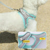Breathable Mesh Dog Harness & Lead, Green, S - L (Reflective)