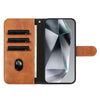 For Samsung Galaxy S23+ 5G Dual-Folded S-shape Leather Phone Case(Brown)