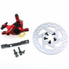 3 in 1 Scooter Modified Hydraulic Brake + 120mm Disc Brake Disc + Modified Seat Set For Xiaomi Mijia M365 Pro(Red Brake + Black Adapter)