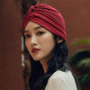 Holiday Stretchy Turban Head Wrap Band Sleep Hat Ear Cap(Wine red)