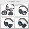 1 Pair Soft Earmuff Headphone Jacket with LR Cotton for BOSE QC2 / QC15 / AE2 / QC25 / QC35(Black Grey)