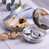 Marbling Plating Color Contact Lens Case Glasses Box(Rose Red)