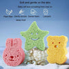 Baby Bathing Wood Pulp Sponge Cute Cartoon Soft Bath Sponge Bath Scrubber, Model: Duck