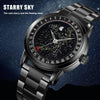 SKMEI 2116 Multifunctional Men 30M Waterproof Fashion Casual Quartz Watch(Blue Steel)