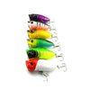 HENGJIA Plastic Artificial Fishing Lures Popper Bionic Fishing Bait with Hooks, Length: 6.5 cm, Random Color Delivery