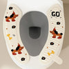 1pair Adhesive Waterproof Four-Season Universal Toilet Mat(Dot Puppy)