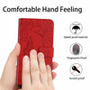For Asus ROG Phone 5 ZS673KS Skin Feel Butterfly Peony Embossed Leather Phone Case(Red)