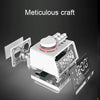 K11 Bluetooth Alarm Clock Speaker Creative Digital Music Clock Display Radio with Dual USB Interface, Support U Disk / TF Card / FM / AUX, EU Plug(White)