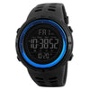 SKMEI 1251 Men Fashionable Outdoor 50m Waterproof Sports Watch Digital Watch with PU Watchband(Blue)