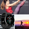 BW0223 Heart Rate/Blood Oxygen/Blood Pressure Monitoring Bluetooth Smart Calling Watch, Color: Mesh Blue