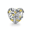 S925 Sterling Silver Heart-shaped Hollow Tree Of Life Beads DIY Bracelet Accessories