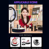 Intelligent APP Screen Display Electric Rotating Turntable Mirror Display Stand Live Broadcast Video Shooting Props Turntable(White Light)