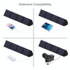HAWEEL 14W Ultrathin Foldable Solar Panel Charger with 5V / 2.2A USB Port, Support QC3.0 and AFC(Black)