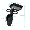 A05 Car Drink Water Cup Holder 360 Degree Rotating Dinner Plate(Black)
