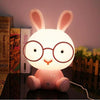 Fashion Cute Cartoon Rabbit LED 3-modes Dimming Touch Control Bedside Lamp, US Plug(Pink)