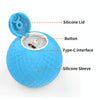 Self-Rolling Luminous Cat Toy Ball (Green) - 5.5cm USB Rechargeable
