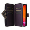 For iPhone 12 / 12 Pro Nine-card Slots Zipper Wallet Bag Leather Phone Case(Dark Purple)