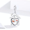S925 Sterling Silver Pendant Platinum Plated Santa Beads DIY Bracelet Necklace Accessories