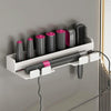 For Dyson Punch-free Curling Rod Storage Rack Bathroom Hairdressing Iron Hanger(White)