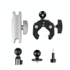PULUZ Motorcycle Crab Pliers Clip Arm Mount with Mount Adapter & Long Screw (Black)