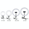 PULUZ Round Base Desktop Holder + 4.7 inch 12cm 3 Modes USB Dimmable LED Ring Vlogging Video Light, Adjustable Height: 15.5cm-25.5cm