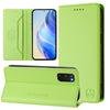 For Samsung Galaxy S20 FE RC01 Dual-Folded Magnetic Suction RFID Leather Phone Case(Grass Green)
