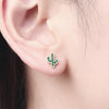 Personality Fresh Cactus S925 Sterling Silver Female Earrings