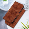 For Realme 13+ Global Lily Embossed Leather Phone Case(Brown)