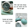 Bedroom Desktop Metal Digital Mechanical Alarm Clock Living Room Silent Clock With Night Light(Blue)