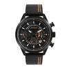 SANDA 5010P Six-Pin Cool Big Dial Waterproof Three-Eye Men Watch Leather Strap Fashion Trend Men Watch(Orange)