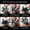 Universal Wet Dry Electric Shavers Replacement Blade Head, Spec:  8 Blades Head Black
