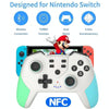 T23 Macro Programming Six-Axis Wireless Bluetooth Handle With NFC For Switch Pro(Blue Pink)