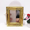 1:12 Mini House Toy Simulation Wall Mirror for Bedroom(Gold)