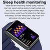 Smart Watch Ring ECG Temperature Heart Rate Blood Pressure Health Bluetooth Talking Watch, Color: Blue Silicone