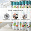 150x180cm Thickened Polyester Fabric Printed Shower Curtain Cute Cartoon Waterproof Curtain With Hooks