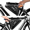 WILD MAN ES19 Bicycle EVA Hard Shell Triangle Bag Mountain Bike Front Beam Bag(Black)